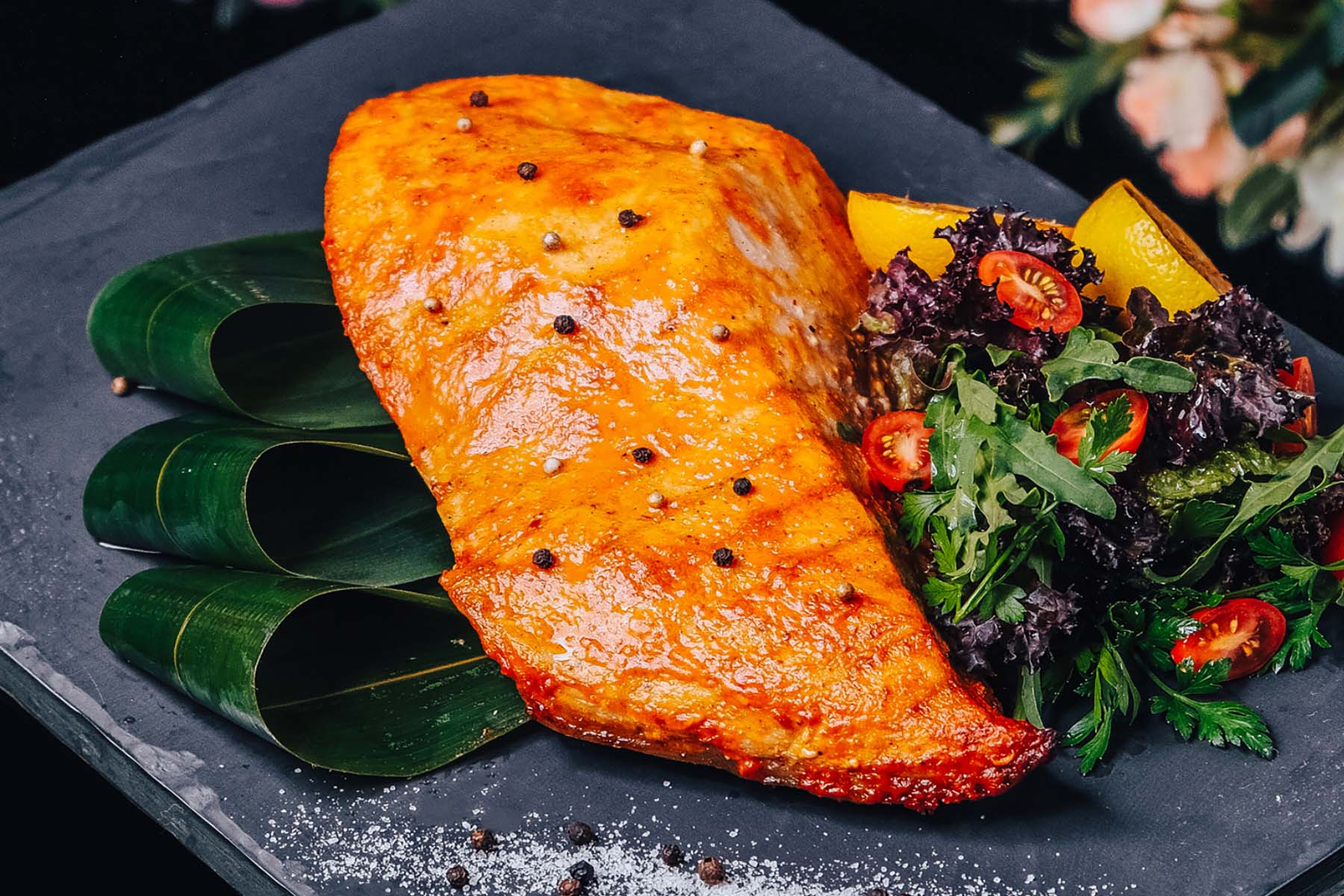 Herb-Crusted Salmon with Lemon Recipe