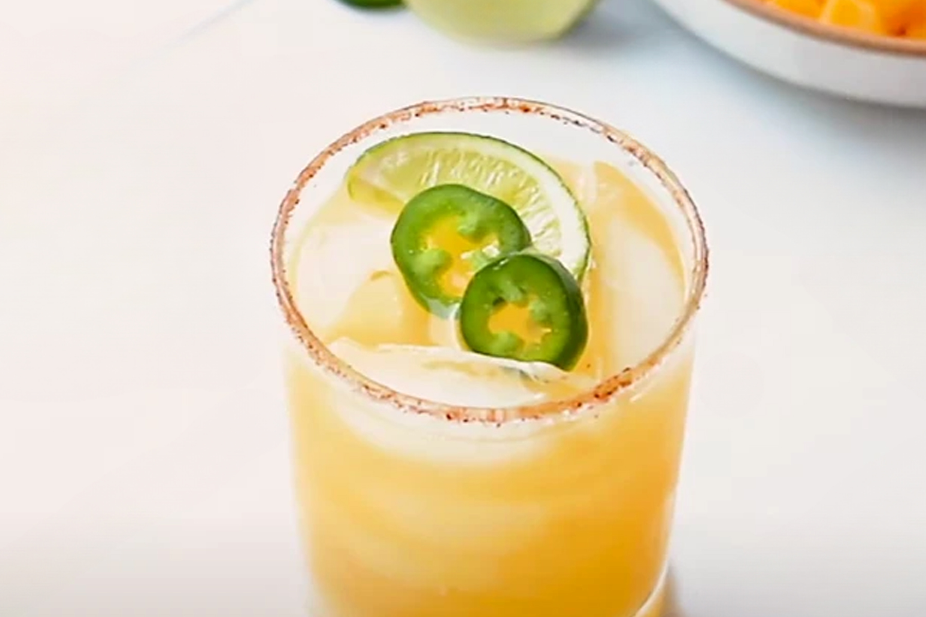 Spicy Mango Margarita With Mango Puree