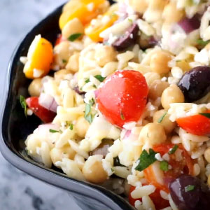 Mediterranean Orzo Salad With Feta Receipe