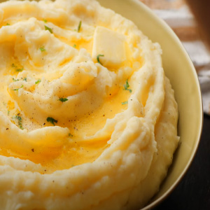 Mashed potatoes without milk with sour cream