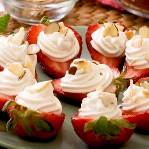 Cheesecake Deviled Strawberries Recipe​