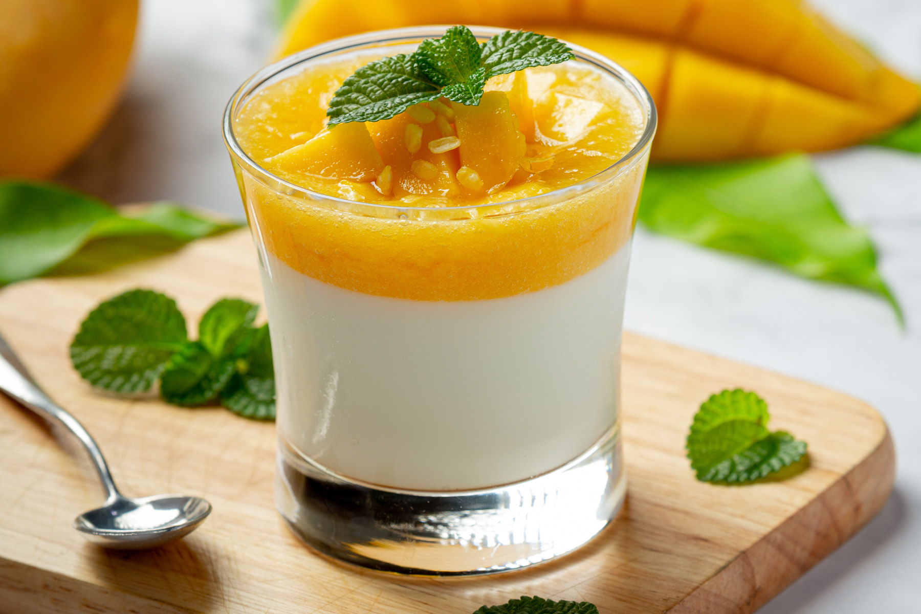 Mango Panna Cotta With Coconut milk